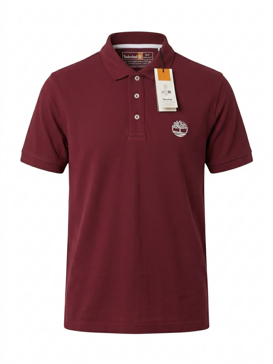 Timberland polo shirt wine red
