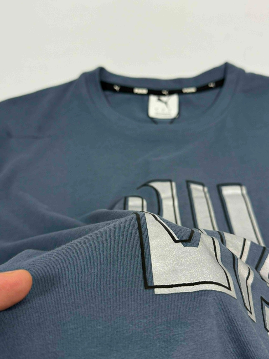 puma t-shirt bleu acier