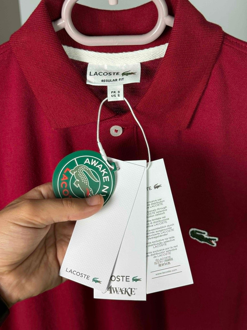 Polo lacoste 1  grena