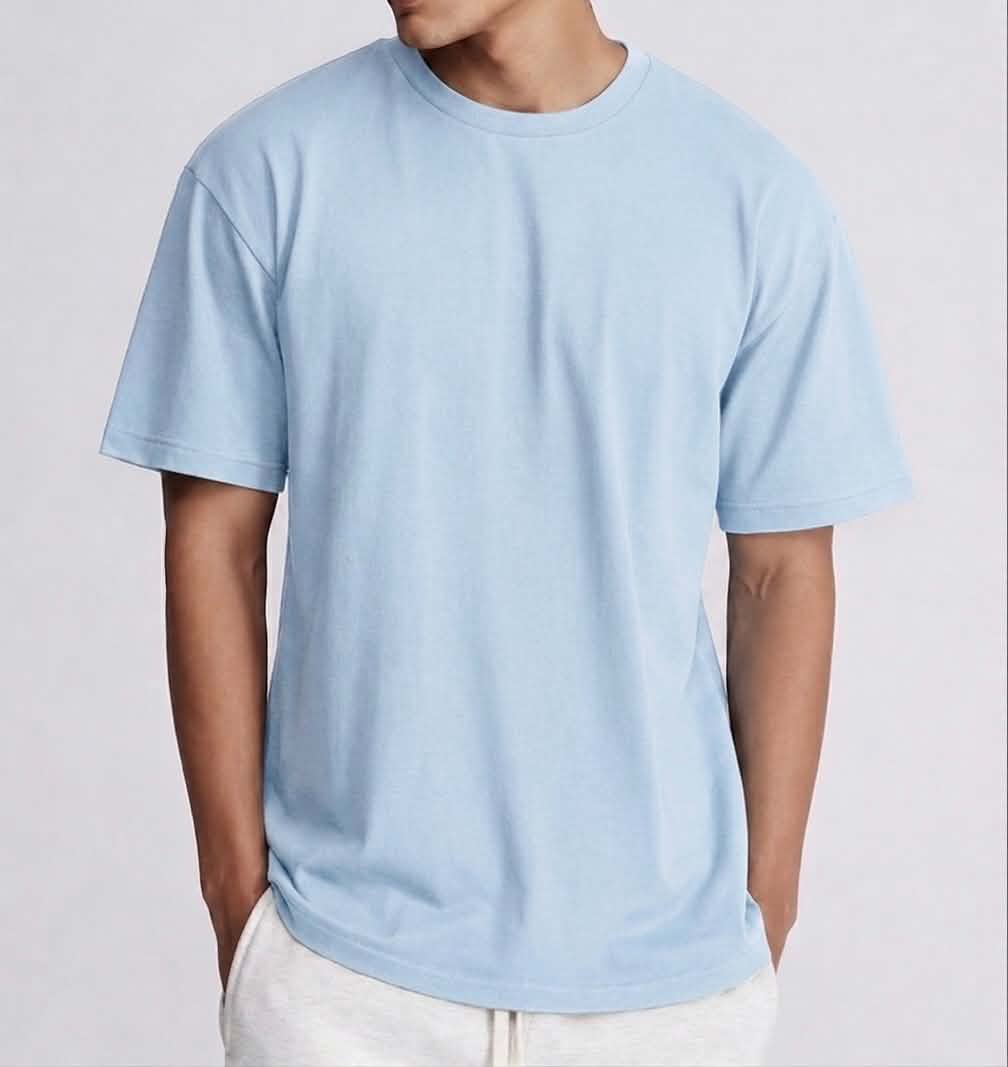 Semi Oversize sky blue shirt (bleu ciel)