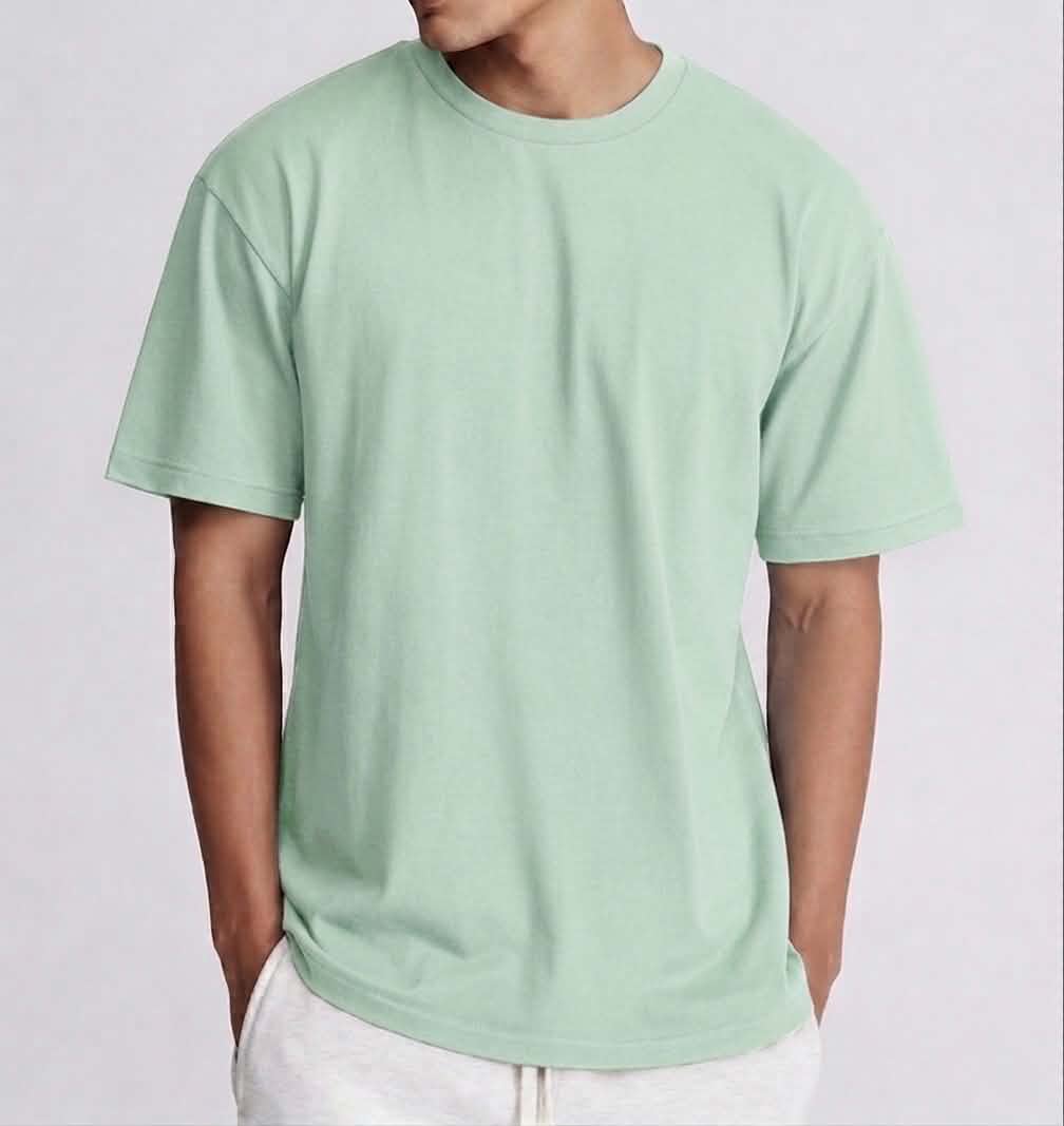 Semi Oversize pastel green shirt (vert pastel)