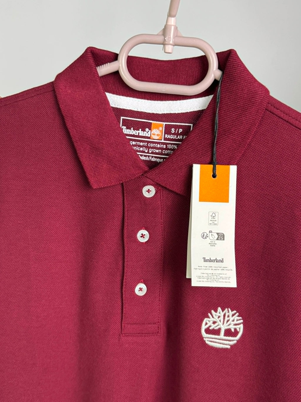Timberland polo shirt wine red