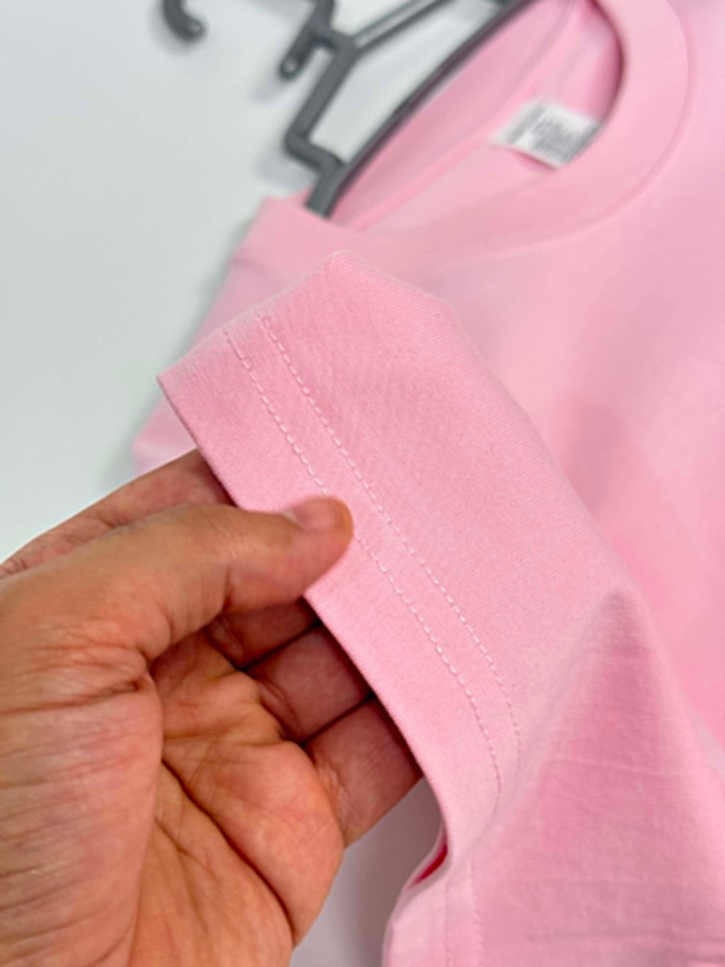 Semi Oversize baby pink shirt (rose claire)