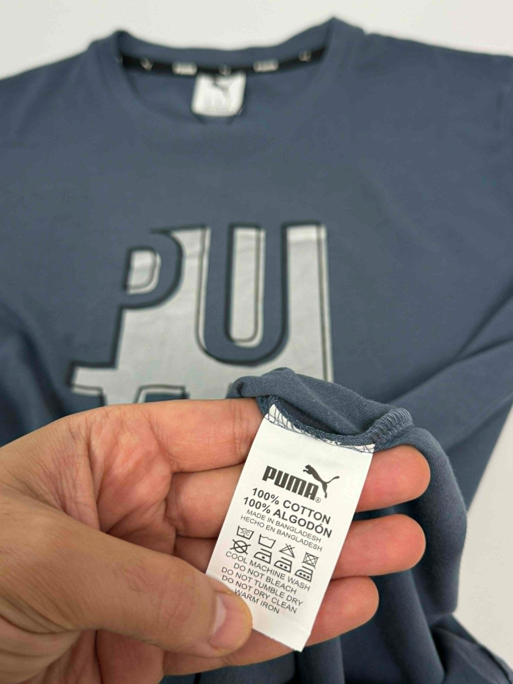 puma t-shirt bleu acier