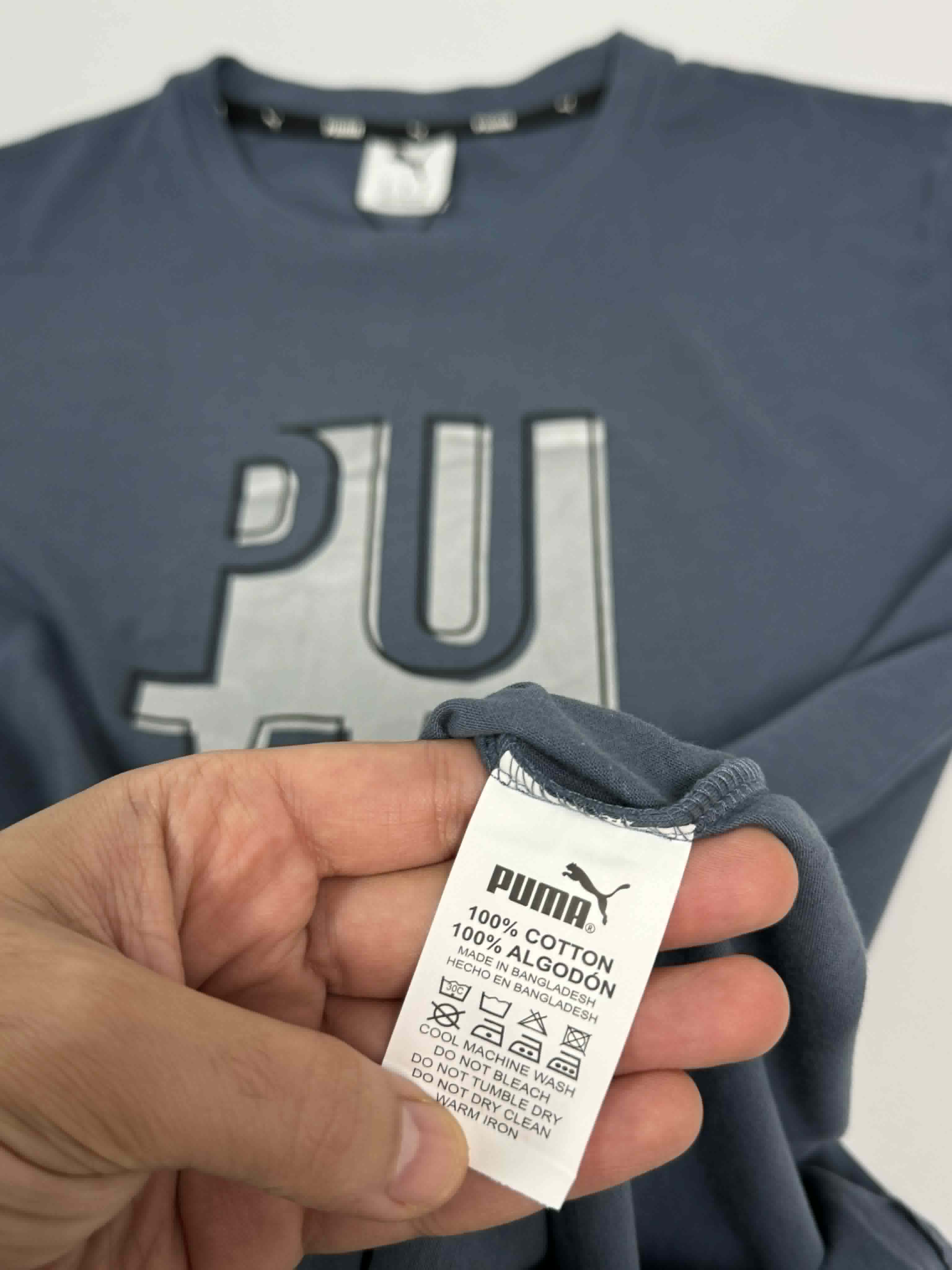 puma t-shirt bleu acier