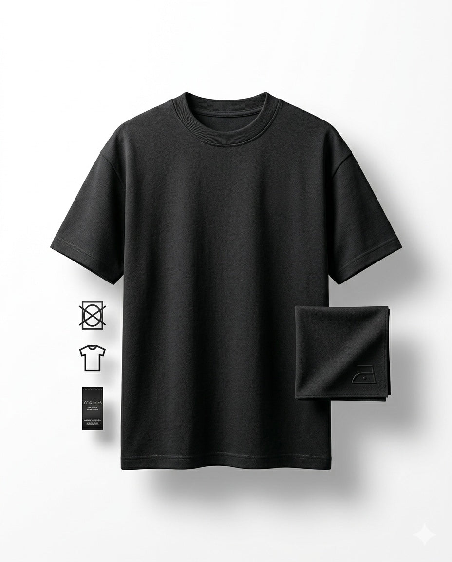 Oversize plus black shirt "PREMIUM" (noir)