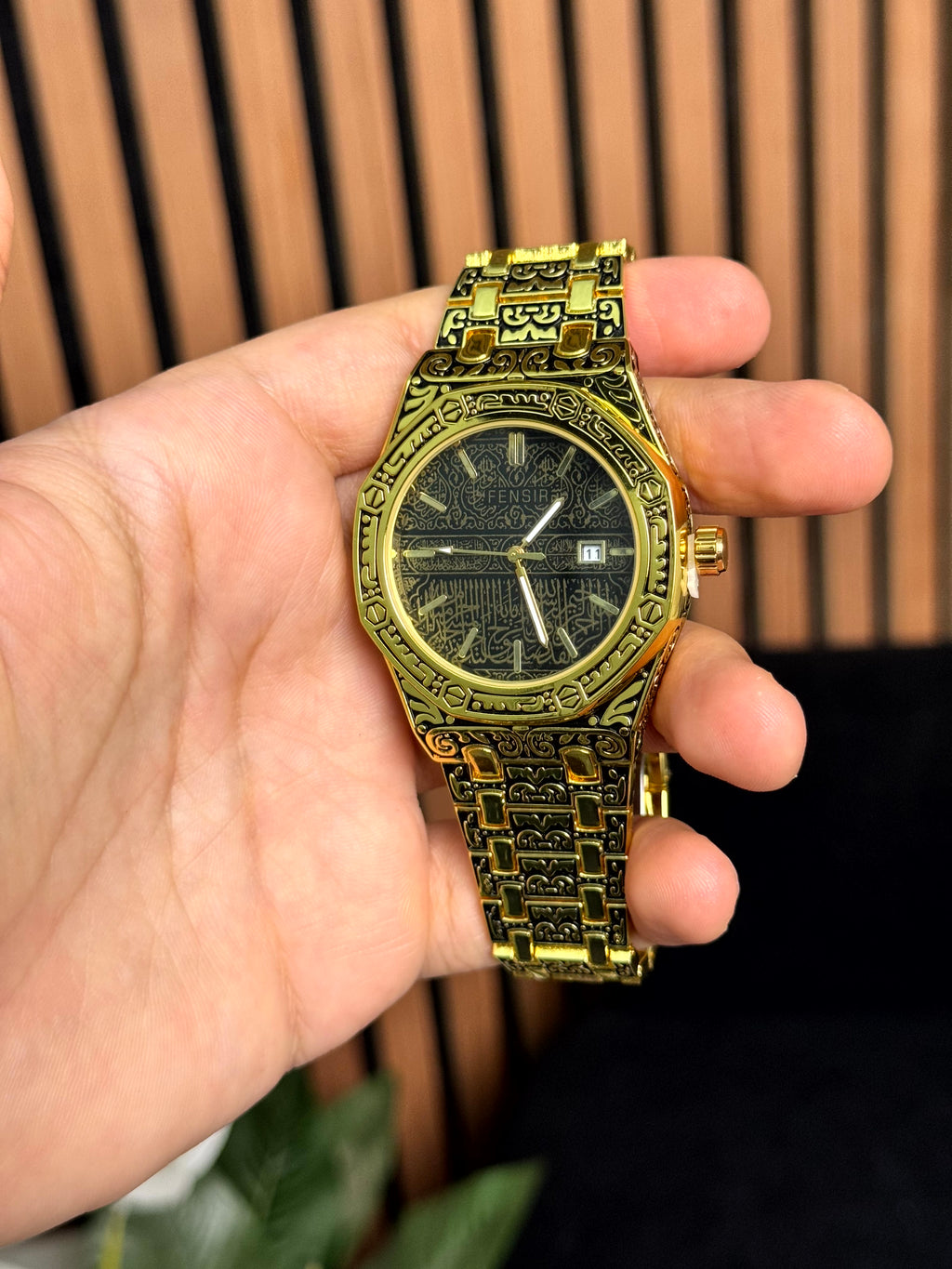 fensir watch islami golden color