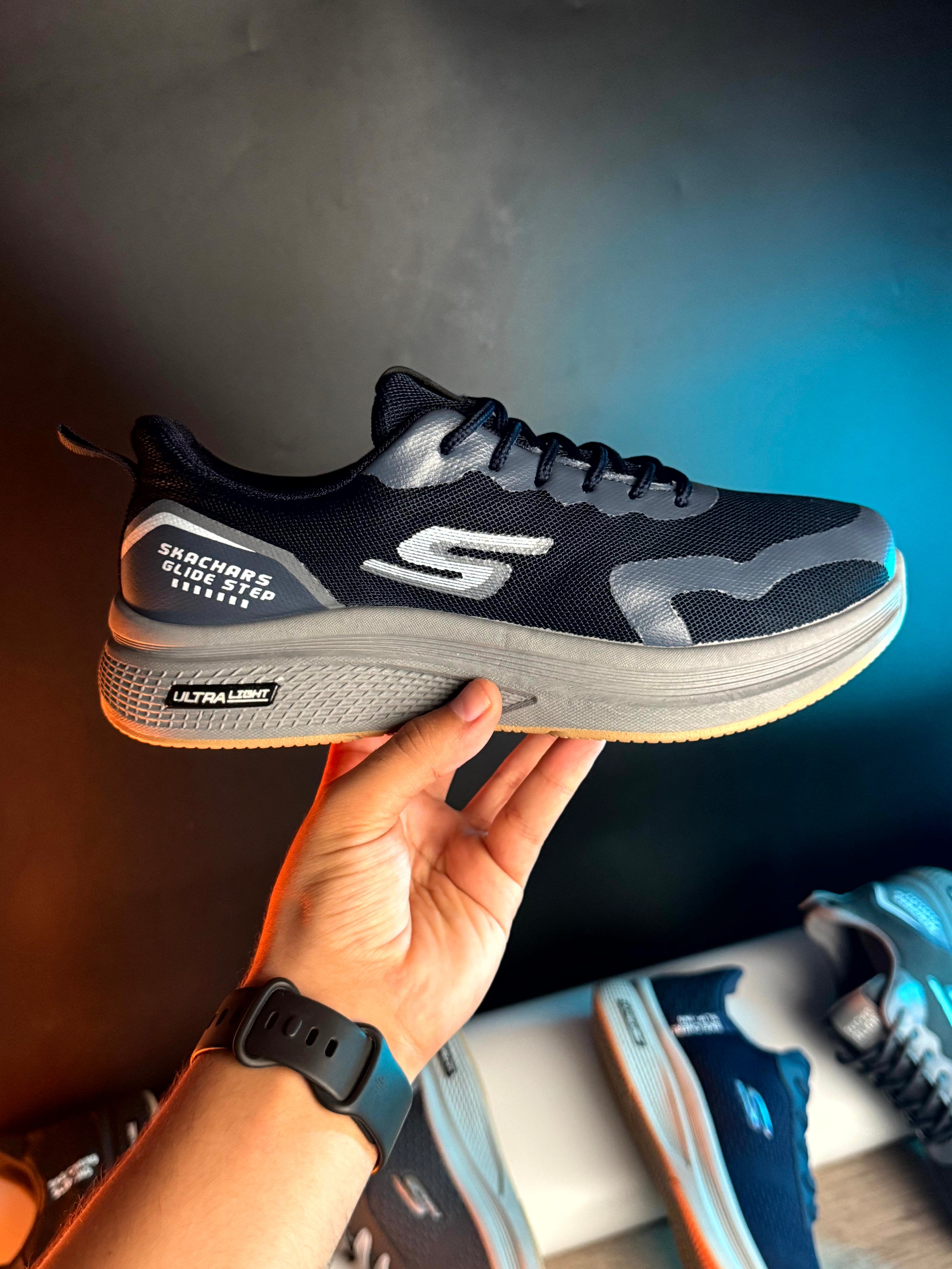 sketchers ultralight step bleu