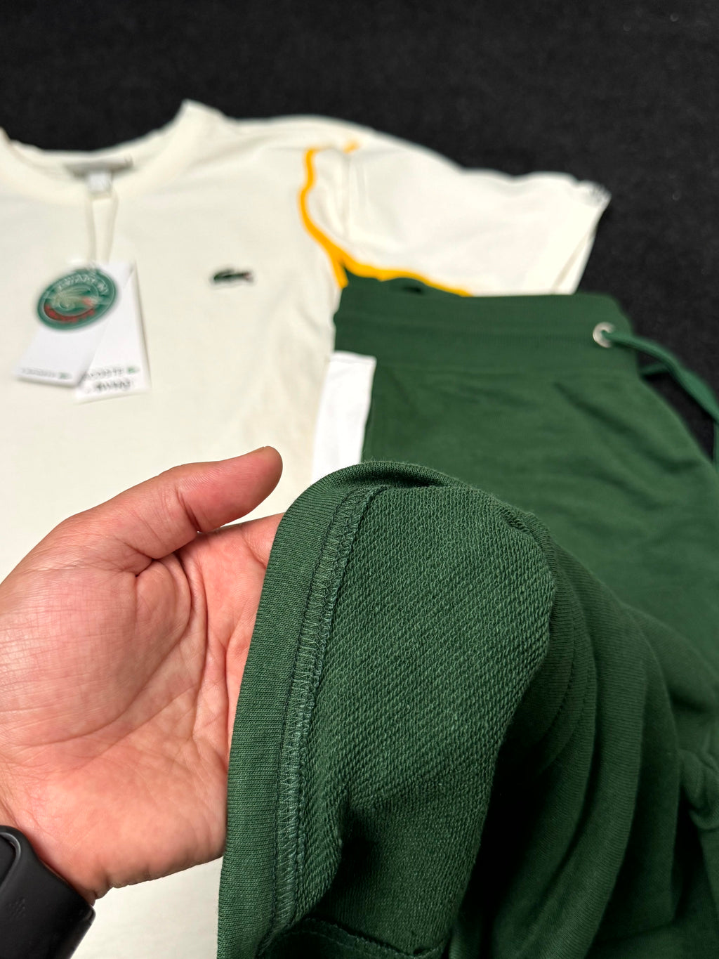 Lacoste ensemble blanc/vert