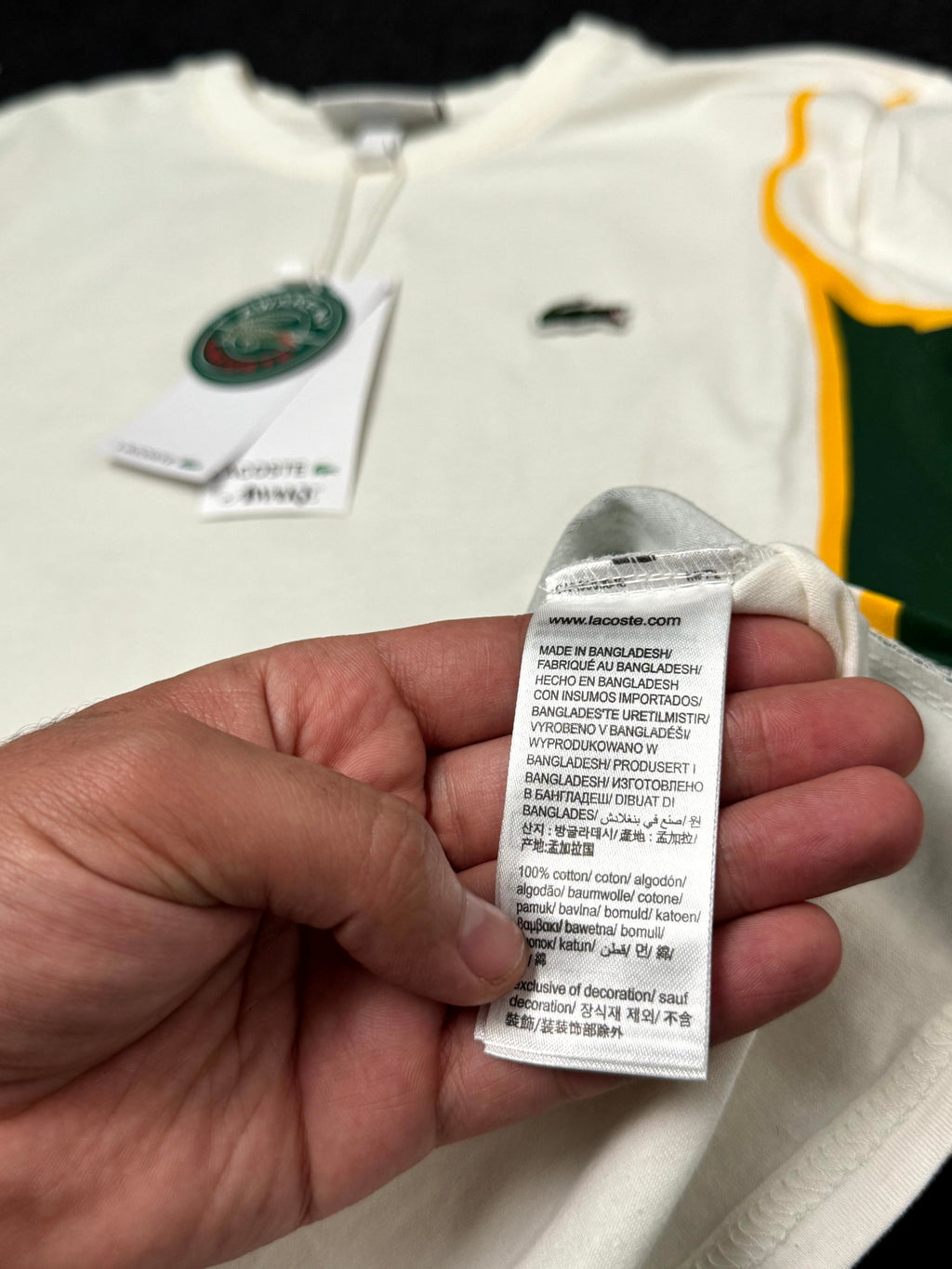 Lacoste ensemble blanc/vert