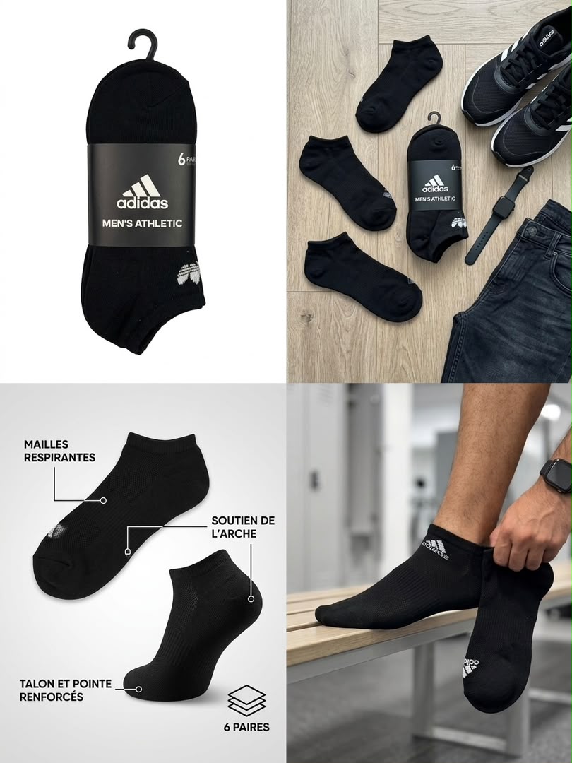 6-Pack Adidas sockets Original (noir)