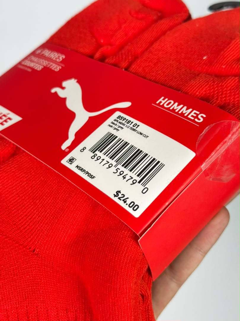 6-Pack Puma sockets Original (red)
