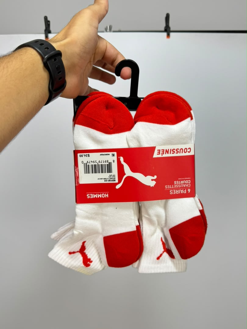 6-Pack Puma sockets Original (blanc)