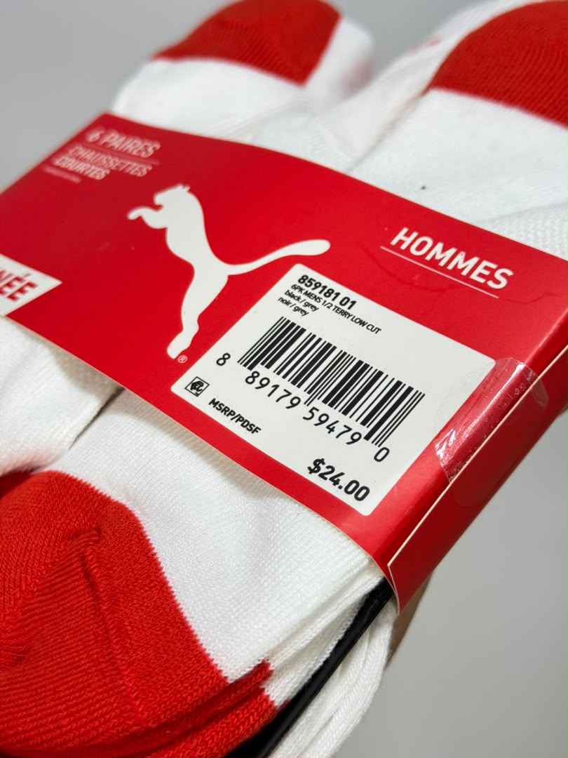 6-Pack Puma sockets Original (blanc)