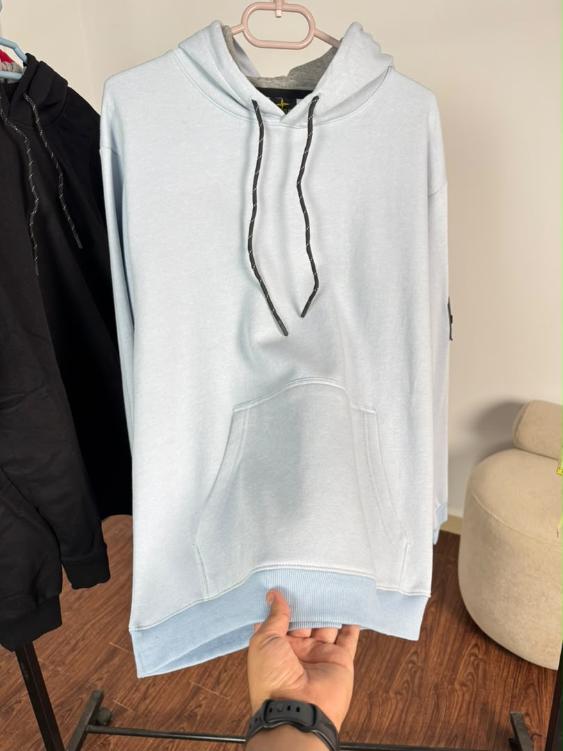 Hoody Stone Island bleu ciel