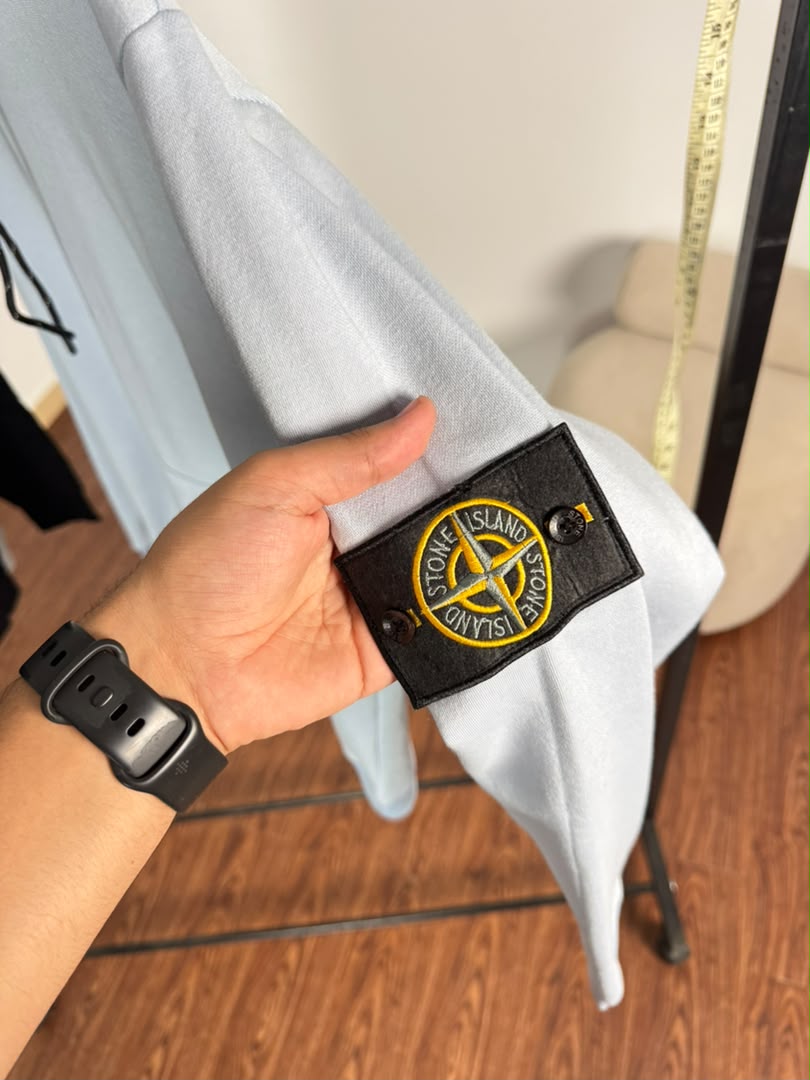 Hoody Stone Island bleu ciel