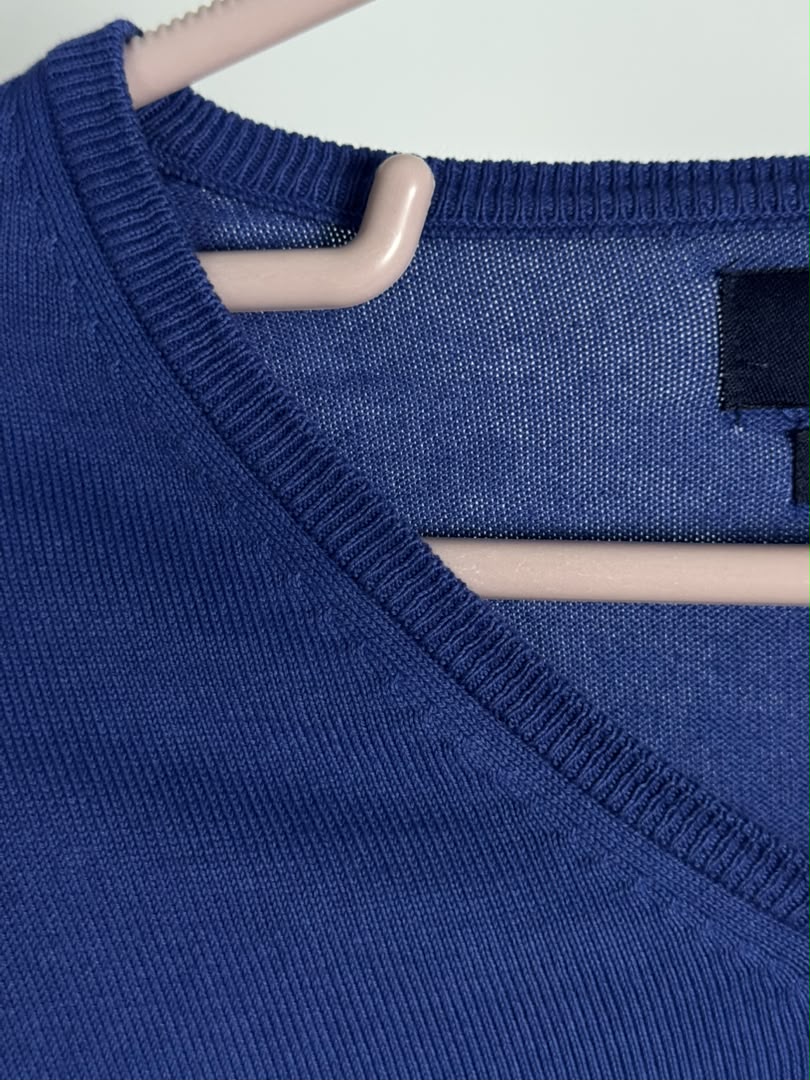 Pull col V Ralph Lauren — Bleu royal (Original)