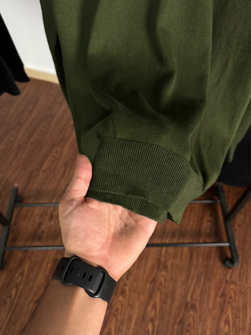 Pull col V Ralph Lauren — Vert kaki (Original)