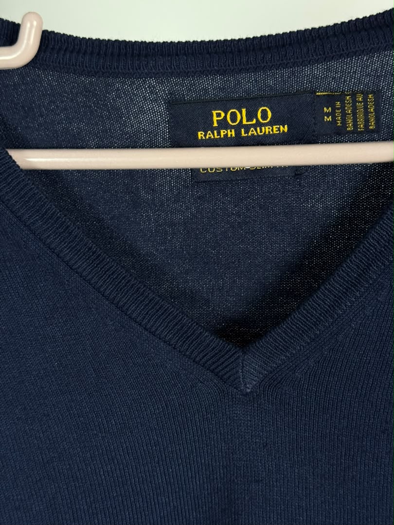Pull col V Ralph Lauren — Bleu marine (Original)