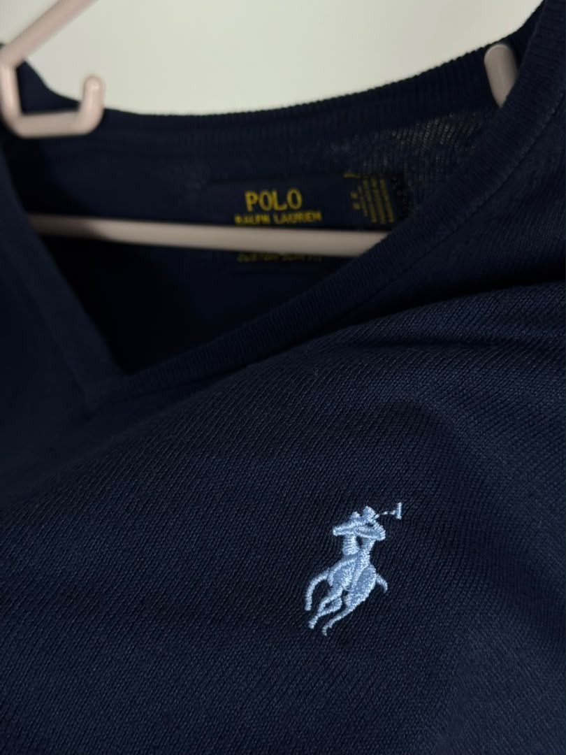 Pull col V Ralph Lauren — Bleu marine (Original)