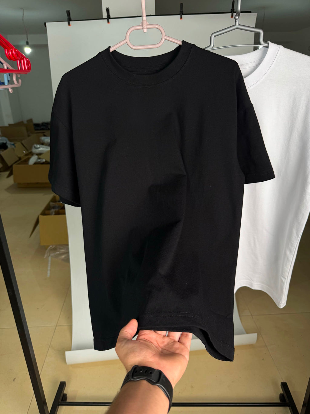 Oversize plus black shirt "PREMIUM" (noir)