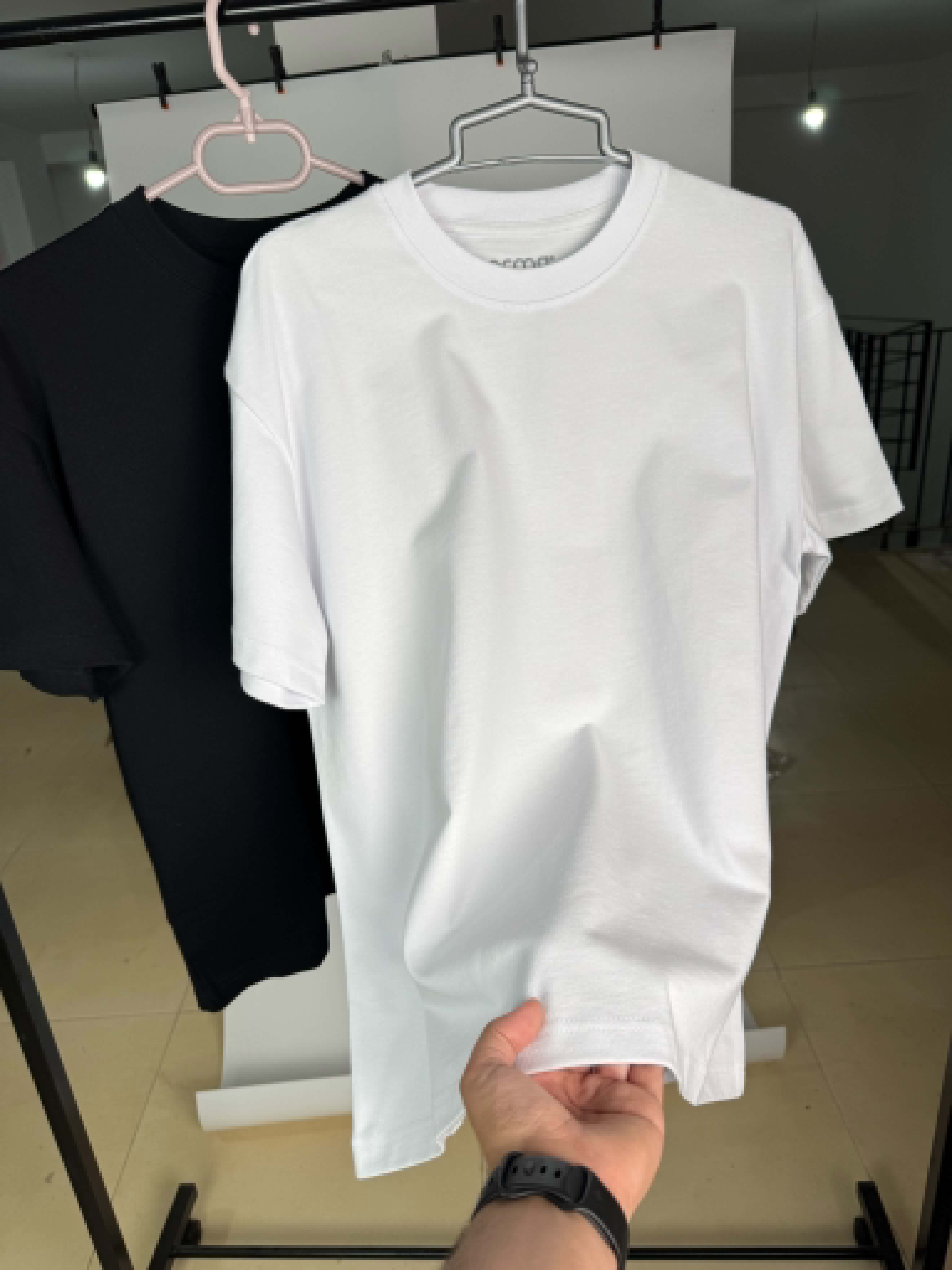 Oversize plus white shirt "PREMIUM" (blanc)