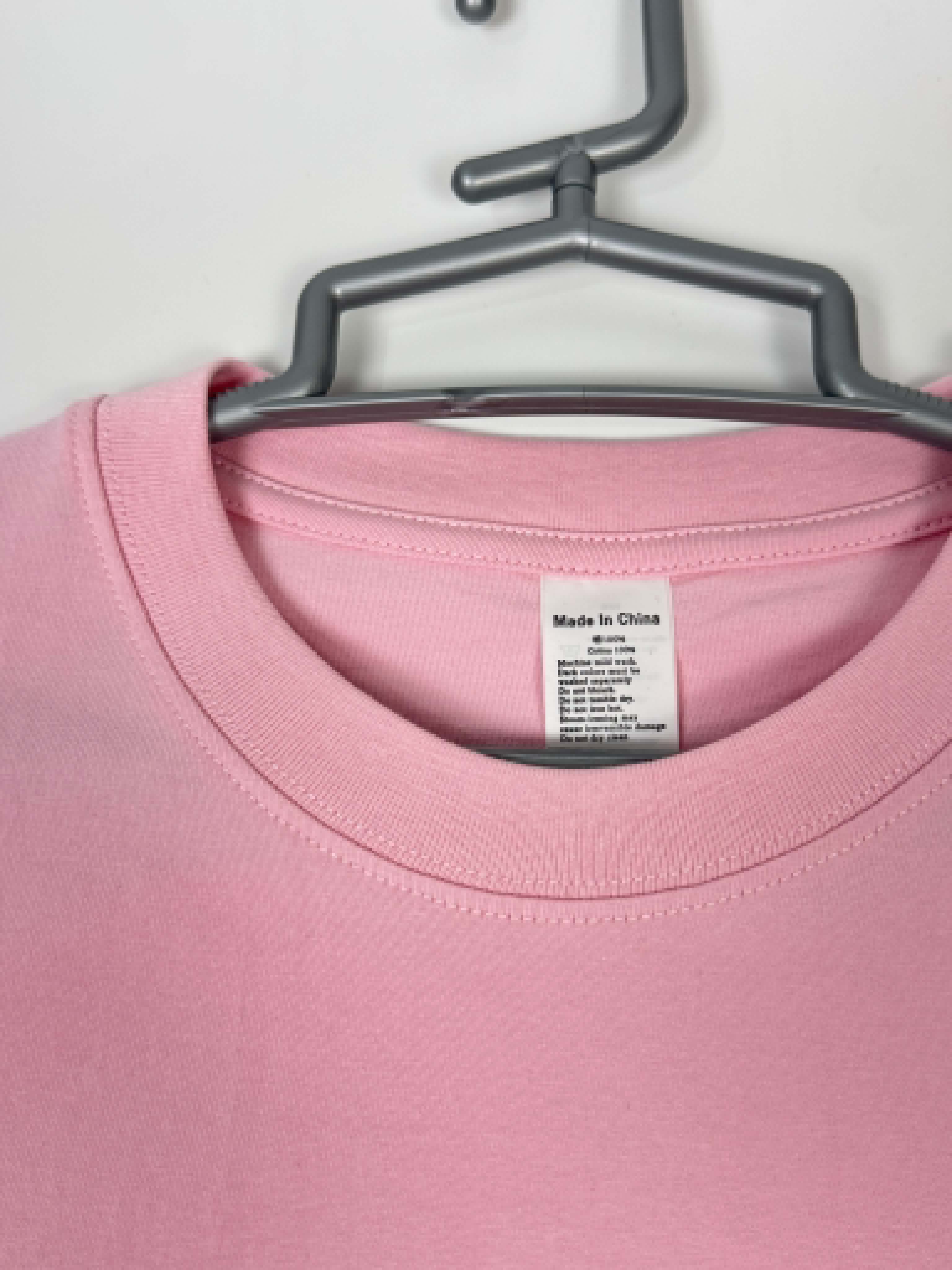 Semi Oversize baby pink shirt (rose claire)
