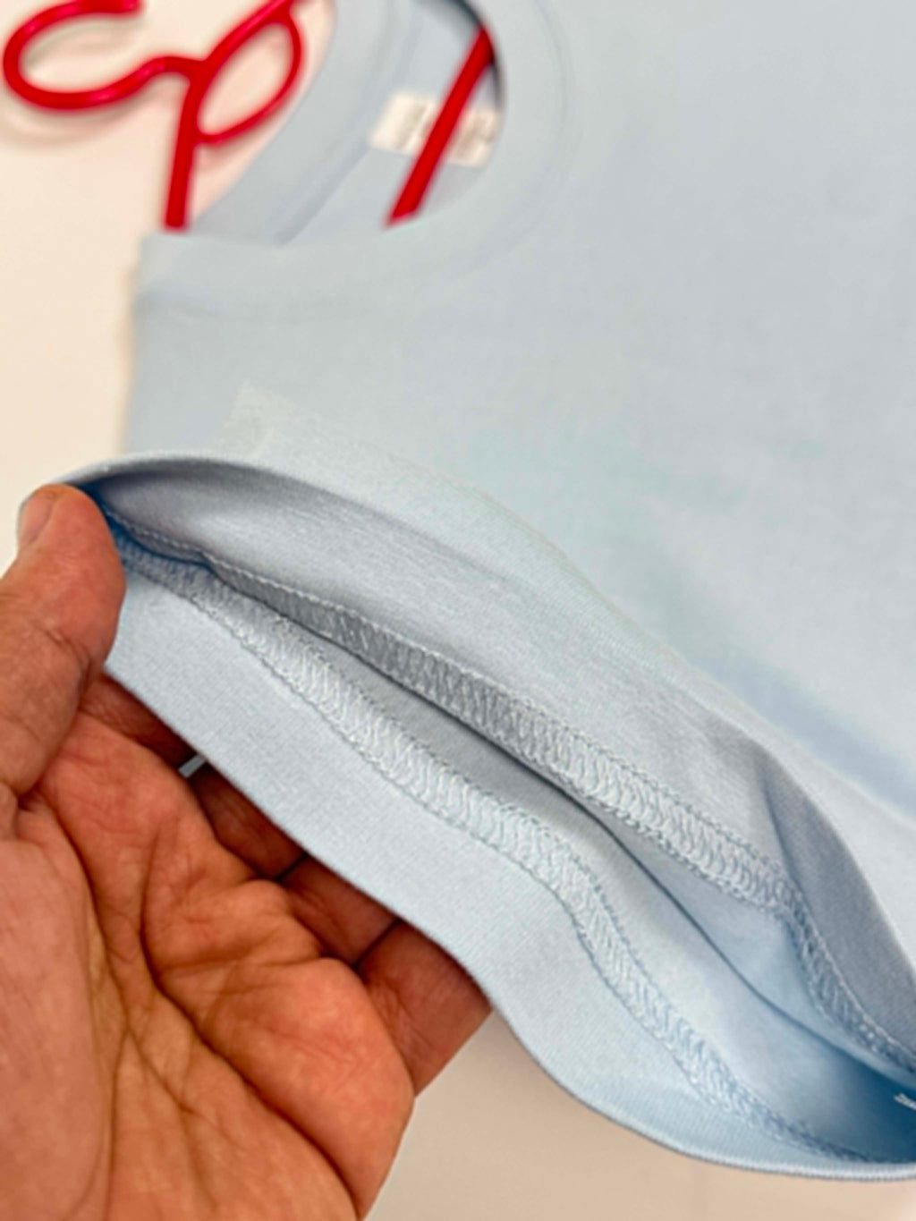 Semi Oversize sky blue shirt (bleu ciel)