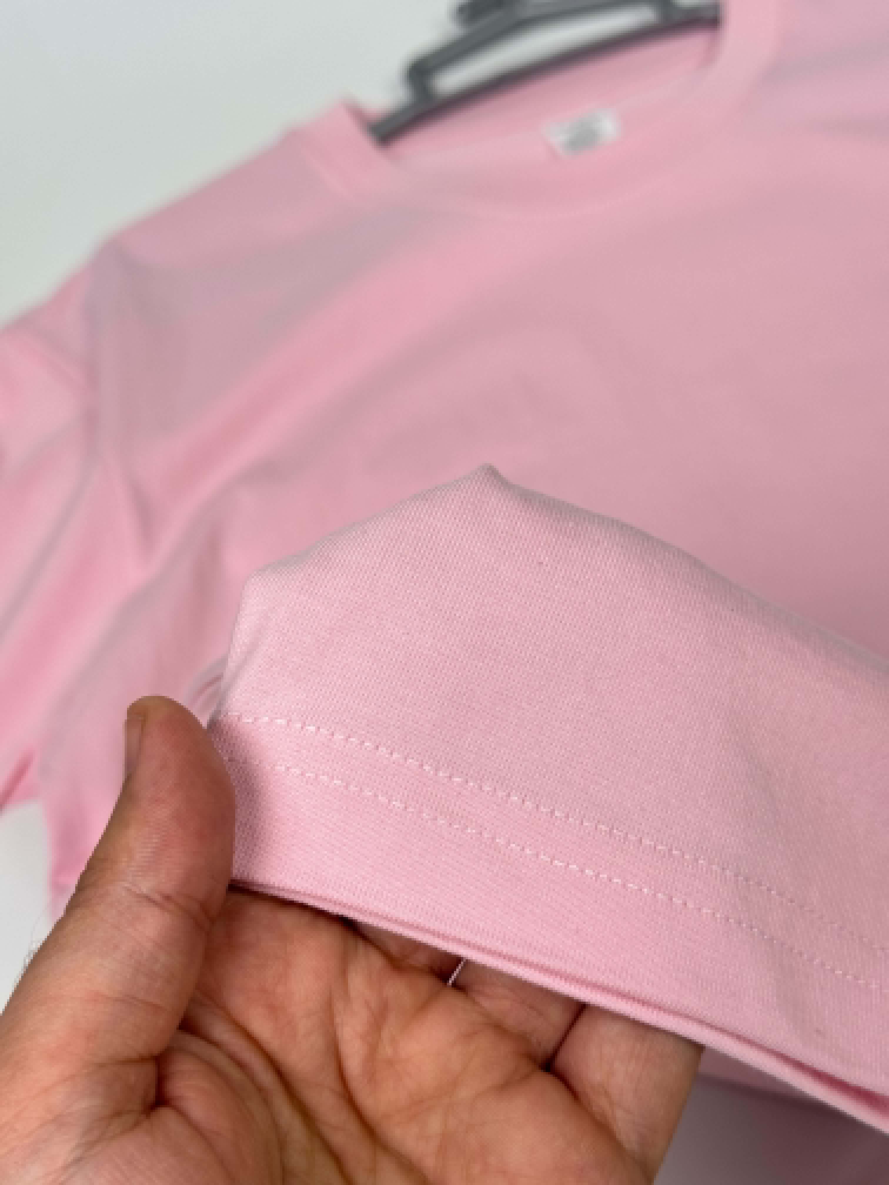 Semi Oversize baby pink shirt (rose claire)