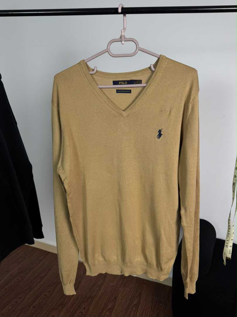 Photo réelle du pull Beige camel
